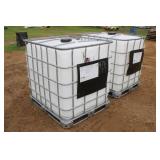 (2) Poly Tanks In Cages