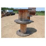 (2) Large Wooden Spools
