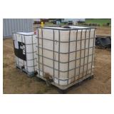 (2) Poly Tanks In Cages