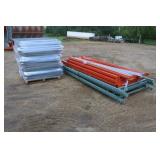Pallet Of Uprights W/ Cross Members And Grates