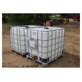 (2) Poly Tanks In Cages