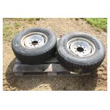 (2) Goodyear 245/75R16 Tires On 8-Bolt Rims