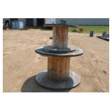 (2) Large Wooden Spools