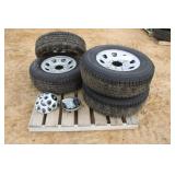 (4) Black Hawk LT275/70R18 Tires On Chevy 8x6.5