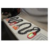 (2) Land Honor 5/16' 7' G80 Chain Slings