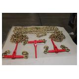 (3) Land Honor Ratchet Chain Binders & (3) 3/8''