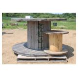 (2) Wooden Spools