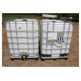(2) 300-Gallon Poly Tanks
