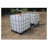 (2) Poly Tanks In Cages