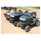 (4) Parts Riding Lawn Mowers
