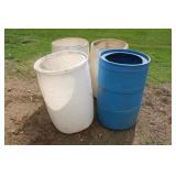 (4) Poly Barrels