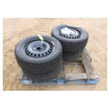 (4) Bridgestone 215/55R16 Tires On 5-Bolt Metal