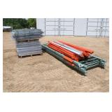 Pallet Of Uprights W/ Cross Members And Grates