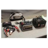 (2) Battery Chargers & Jumper Cables W/ Tool Bag