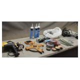 Opti-Stain Sprayer, Nails, Tape & Assorted Equip