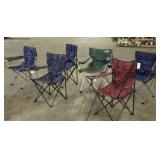 (6) Folding Camping Chairs