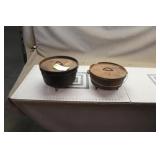 (2) Cast Iron Pots