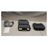 (2) Empty Glock Pistol Cases & Pair of Googles