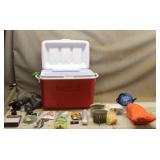 Cooler Filled w/ Camping Supplies