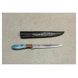 Handmade 8 1/2' Fixed Blade Damascus Steel Knife