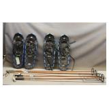 (2) Sets of Snowshoes & Poles