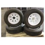 (4) Road-Runner ST205/75R14 Tires W/ 5-Bolt Rims