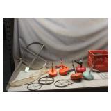 Milk Crate of Plumbing Augers/Snakes