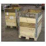 (2) Wooden Gaylords (47' x 32' x 44')