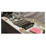 Tote of Saws, Trays & Faucet