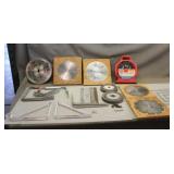 (4) Circular Saw Blades, Grind Stones & Brackets