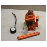 20-Ton Bottle Jack & Tire Gauge