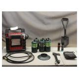 Mr Heater w/ (6) Camping Propane Tanks