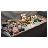 Tote Of Antique Toys & Cans
