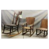 (3) Antique Rocking Chairs