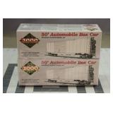 (4) Proto 2000 Series Automobile Box Car