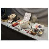 Box Of Assorted Antique Kitchenware W/