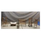 Assortment Of Wooden Vintage Decorations
