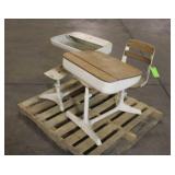 (2) Antique School Desks