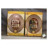 (2) Vintage Schmidt's Metal Signs