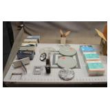 Box Of Assorted Antique Movie Reel Equipment