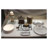 Tote W/ Coffee Grinder, Butter Churn, And Other Ki
