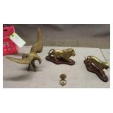 (3) Animal Statues W/ Compass