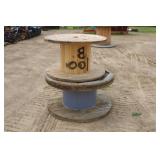 (2) Wooden Spools