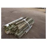 Pallet Of Wood Fence Posts Various Sizes W/ PVC Pi