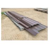 Pallet Of Brown Tin, Corners, & Ridge Cap