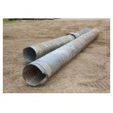 (2) 18' Galvanized Culvert Drain Pipes