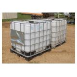 (2) Poly Tanks In Cages