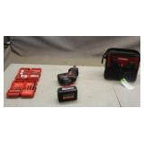 Milwaukee Hack-z-all, Battery, (2) Bit Sets, And B