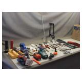 Box Of Flashlights, Staple Gun, Drill, And More