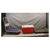 Igloo Cooler W/ Moving Dolly And Cart